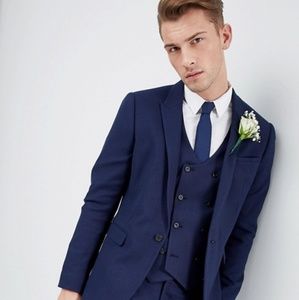ASOS NWT navy blue 3 piece suit
